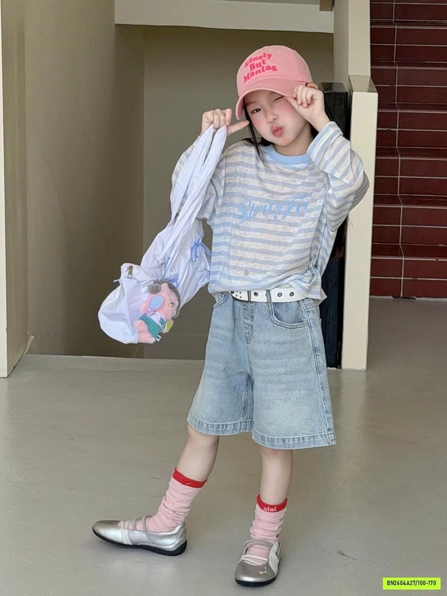 ÁO THUN GIẤY KẺ 26B068 AMBB