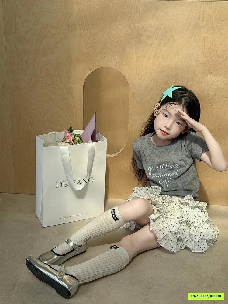 CHÂN VÁY BÈO TẦNG CHẤM BI 26B319 AMBB