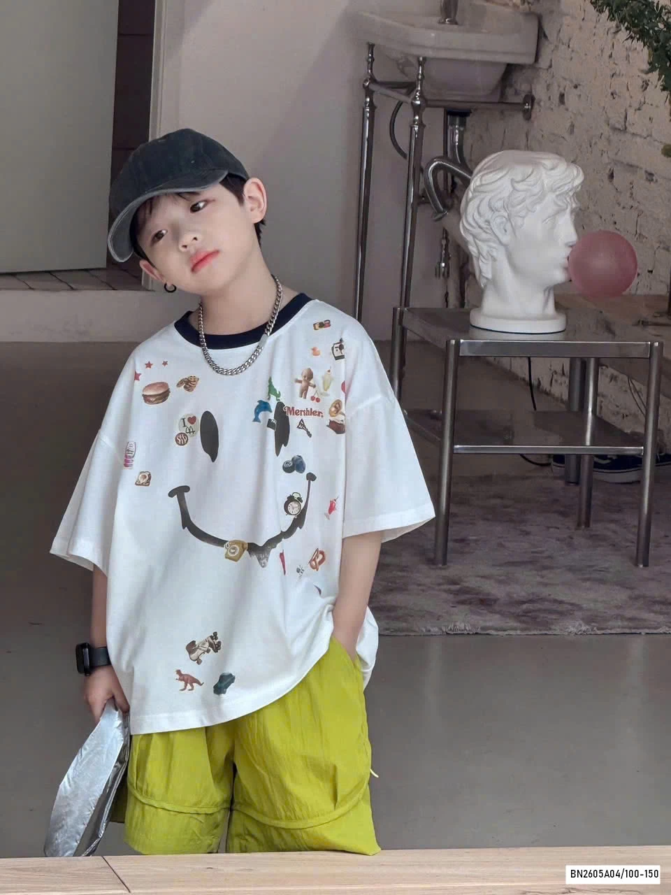 ÁO THUN MẶT CƯỜI HỌA TIẾT