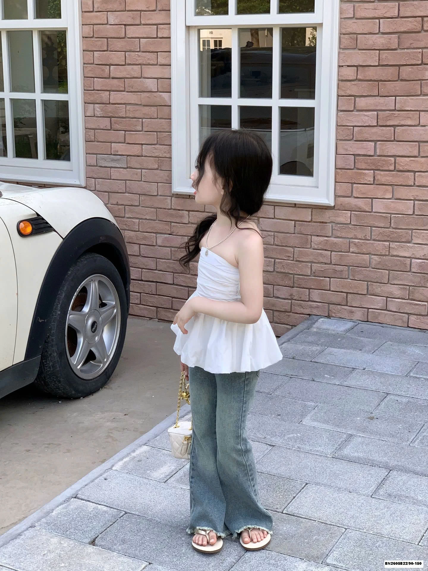 SÉT ÁO TRẮNG QUÂY MIX QUẦN JEAN LOE