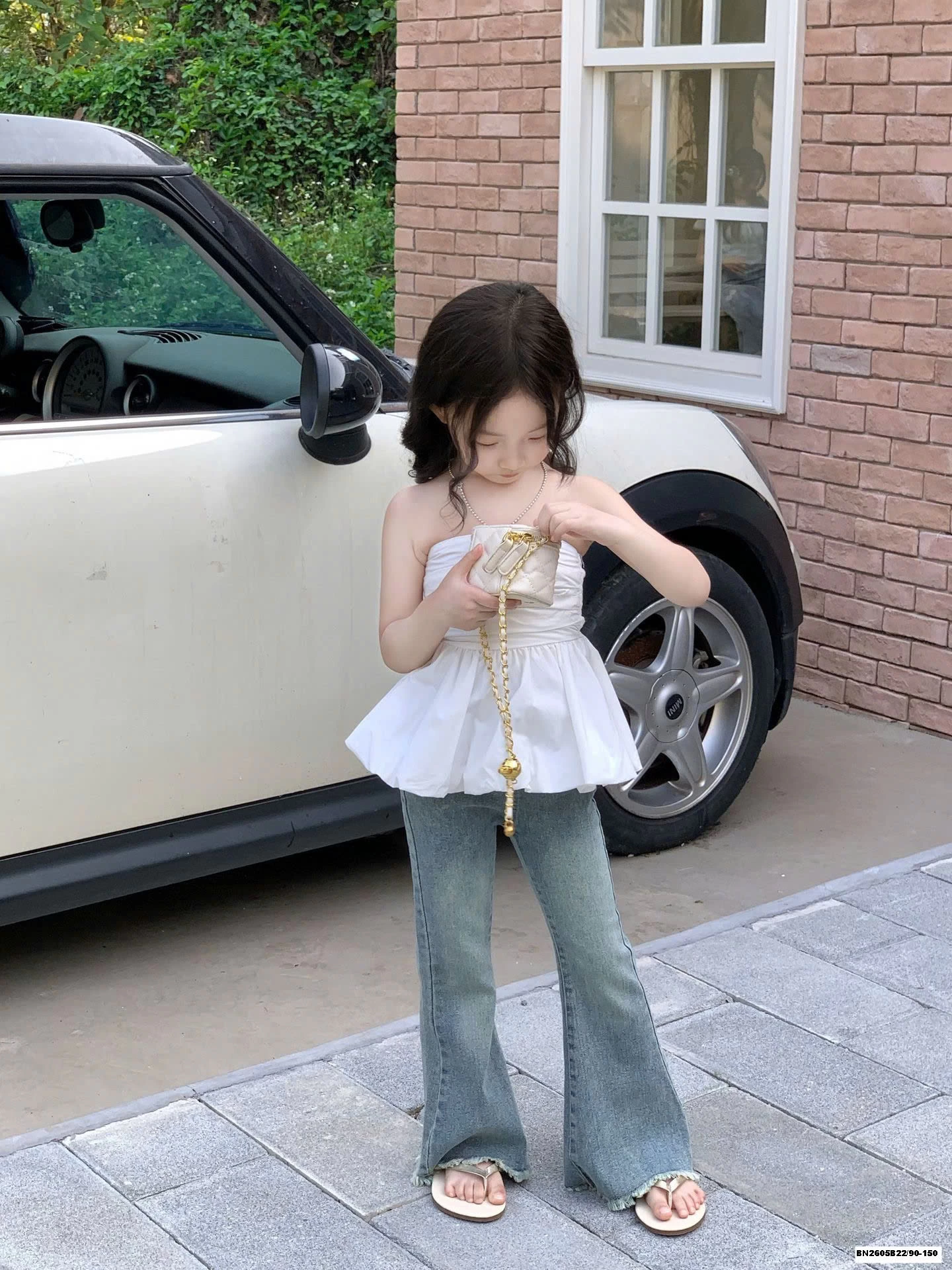 SÉT ÁO TRẮNG QUÂY MIX QUẦN JEAN LOE