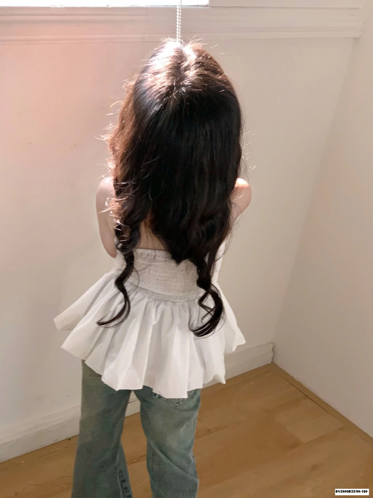 SÉT ÁO TRẮNG QUÂY MIX QUẦN JEAN LOE