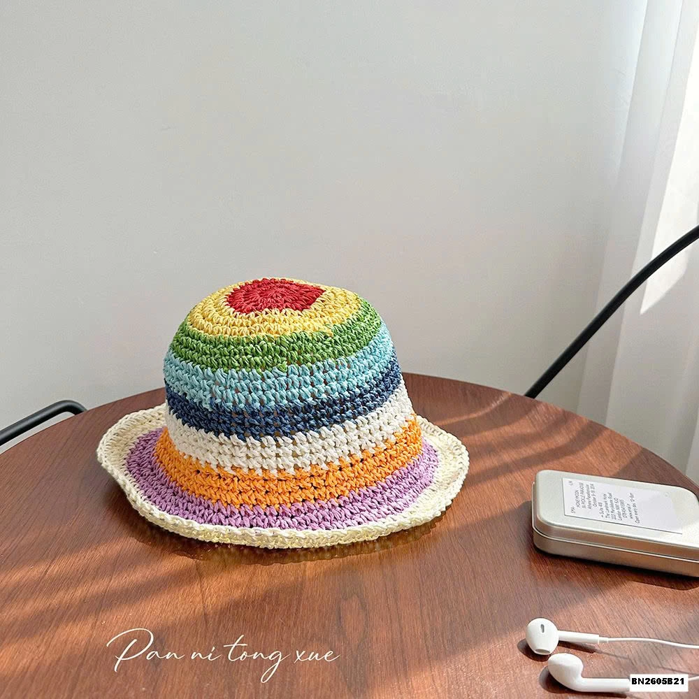 MŨ ĐAN ĐI BIỂN CẦU VỒNG