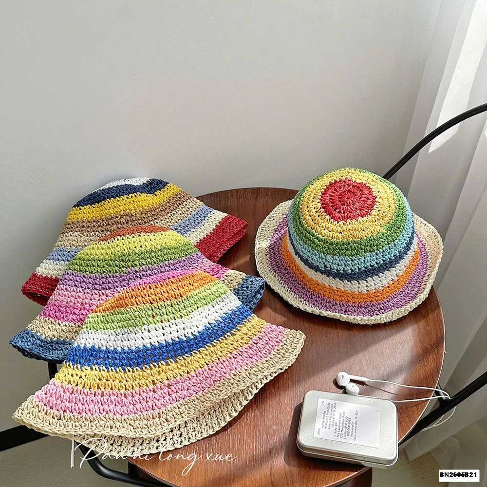 MŨ ĐAN ĐI BIỂN CẦU VỒNG