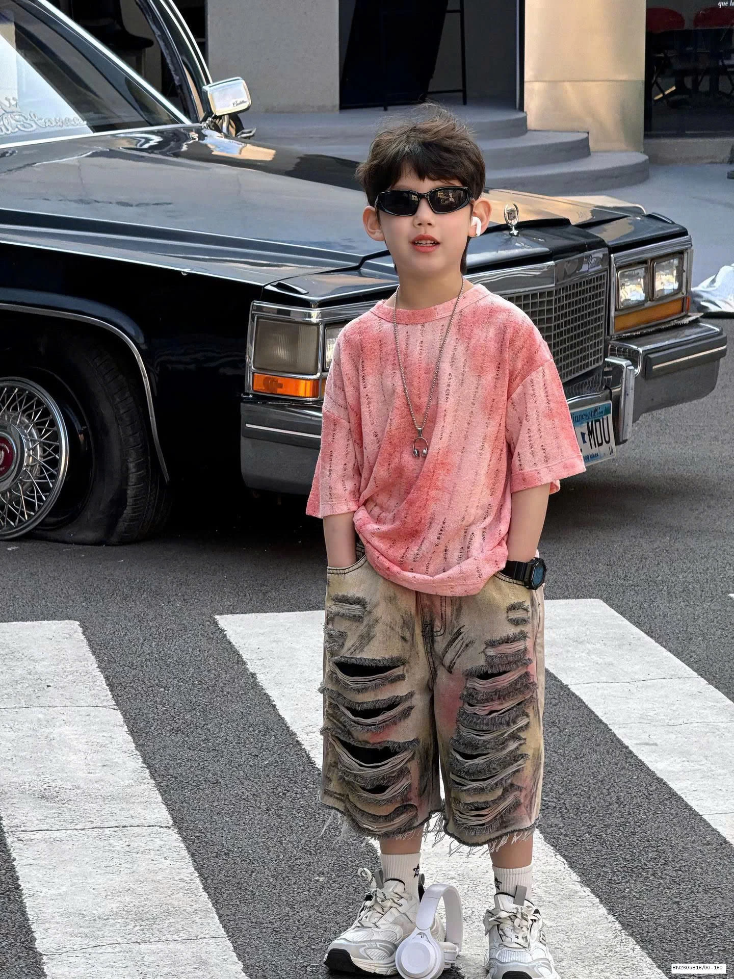 ÁO THUN LOANG RÁCH BÉ TRAI CÁ TÍNH