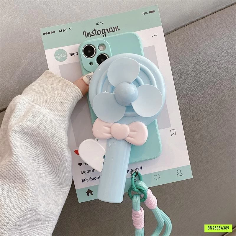 ỐP ĐIỆN THOẠI KÈM QUẠT MINI XINH XẮN