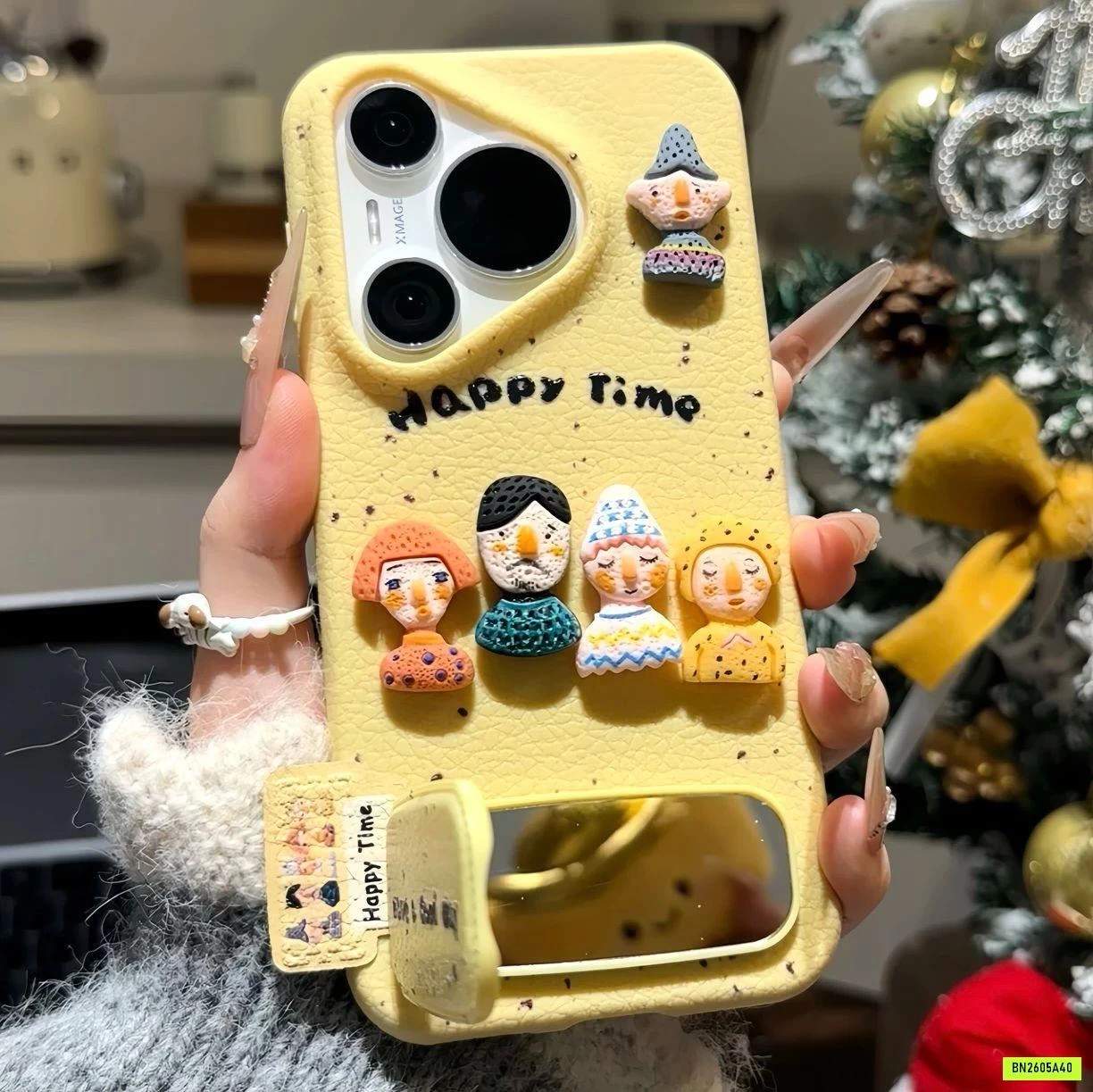 ỐP ĐIỆN THOẠI 3D KUTE KÈM ĐẾ GƯƠNG ĐỄ ĐT
