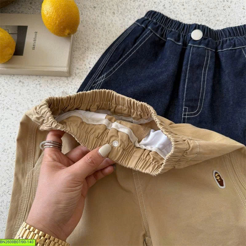 QUẦN BAGGY CHỈ NỔI THÊU LOGO