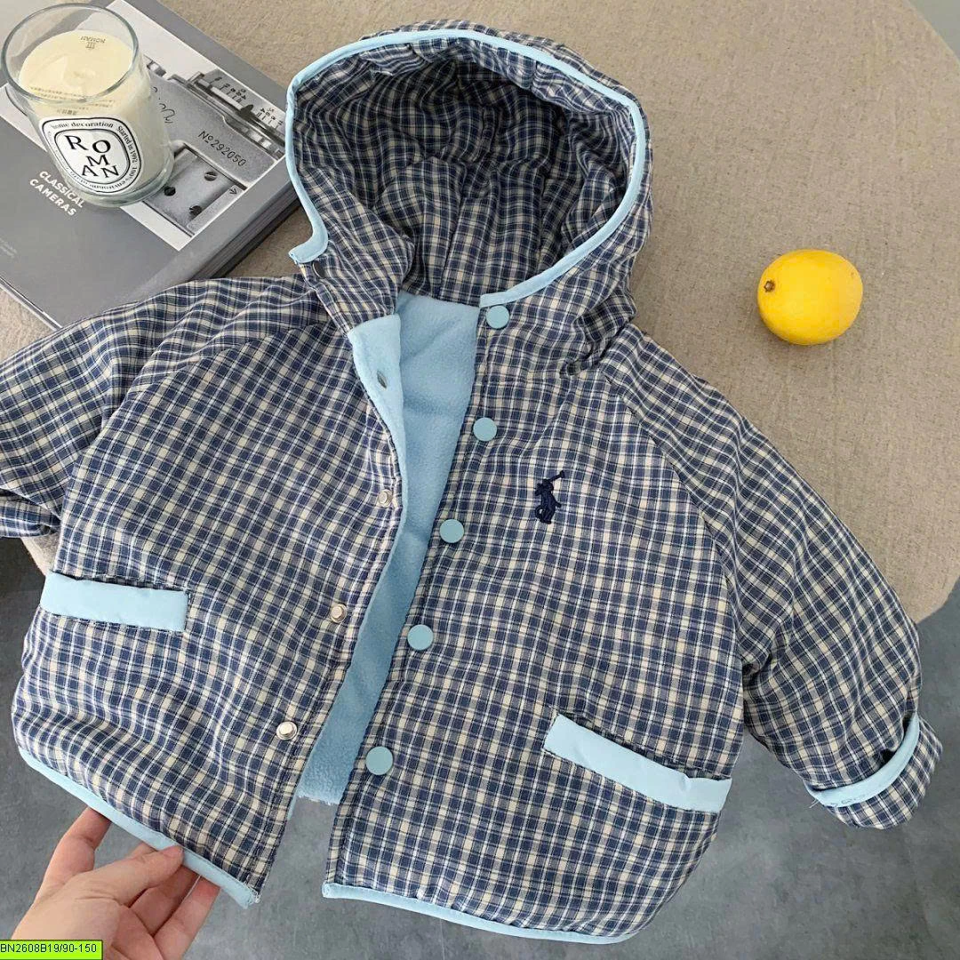 ÁO KHOÁC KẺ CARO LÓT NỈ SIÊU XINH