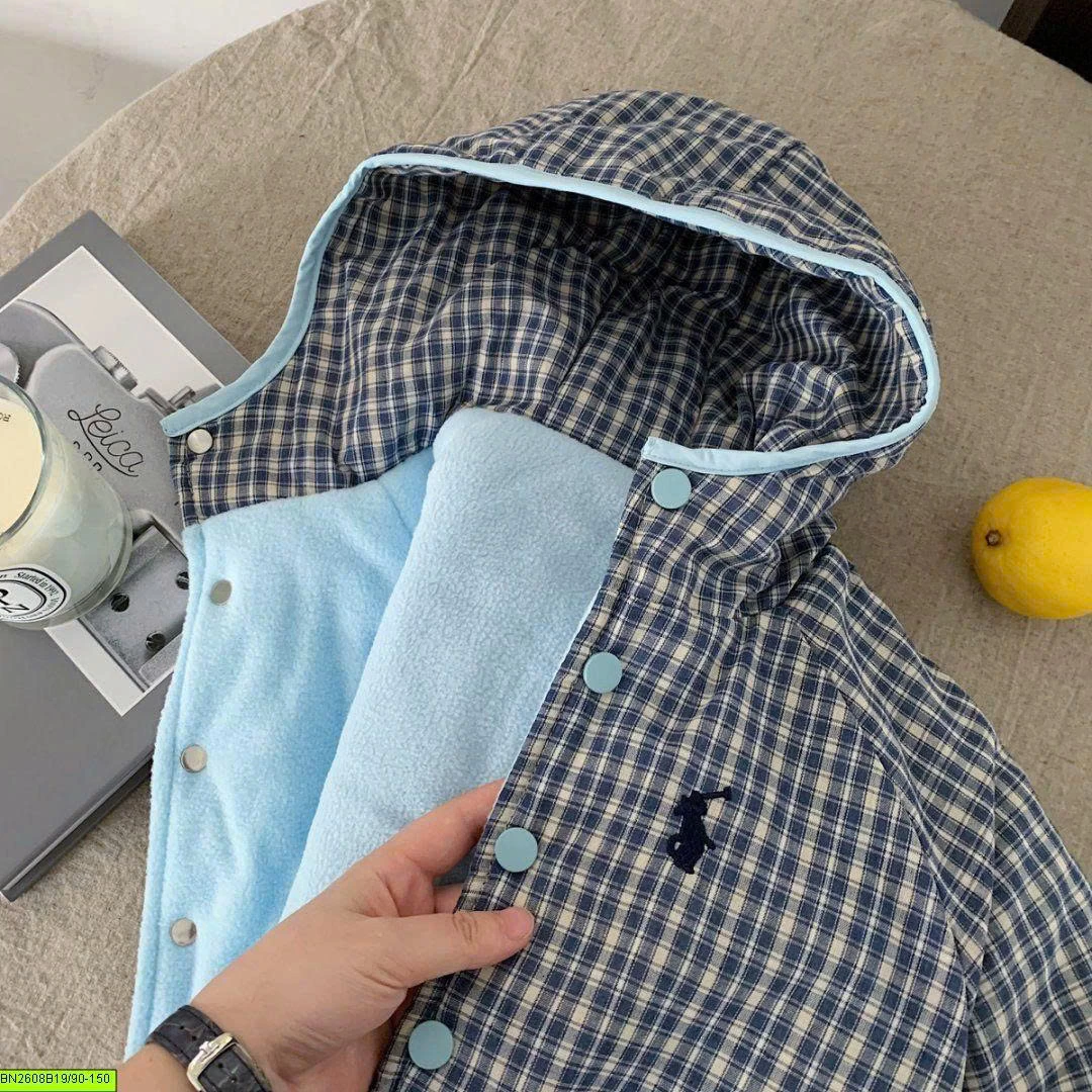 ÁO KHOÁC KẺ CARO LÓT NỈ SIÊU XINH