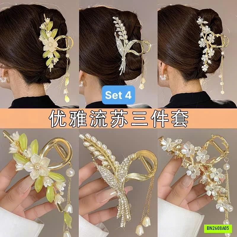 SET 3 KẸP TÓC ĐÍNH ĐÁ NỮ