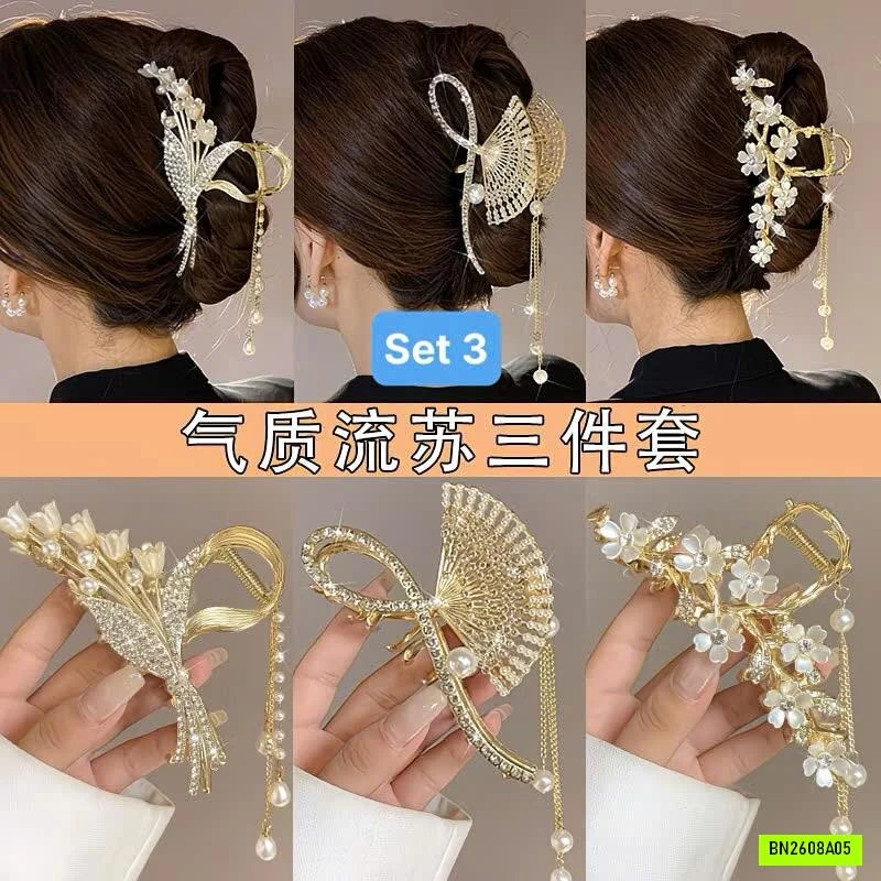 SET 3 KẸP TÓC ĐÍNH ĐÁ NỮ