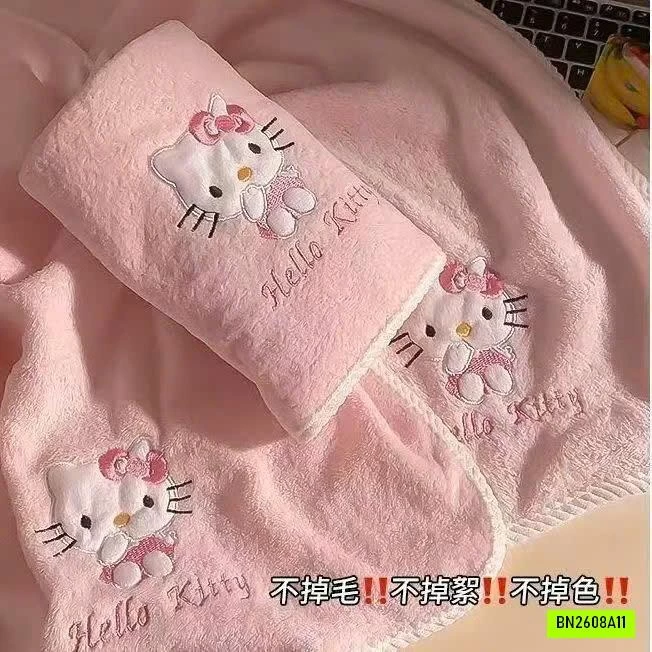 SET KHĂN TẮM KITTY QC