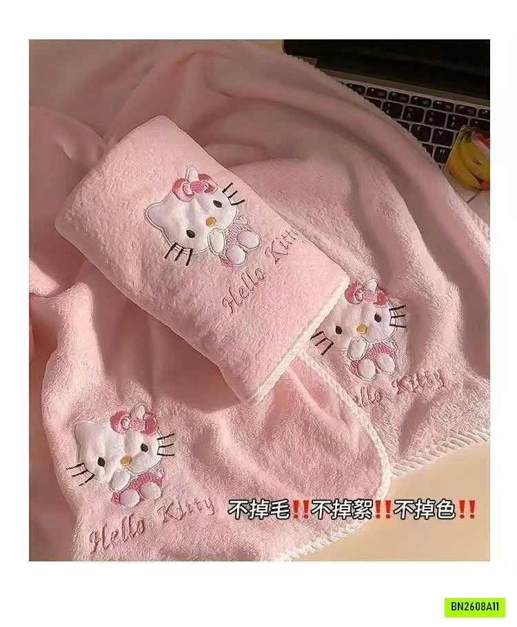 SET KHĂN TẮM KITTY QC