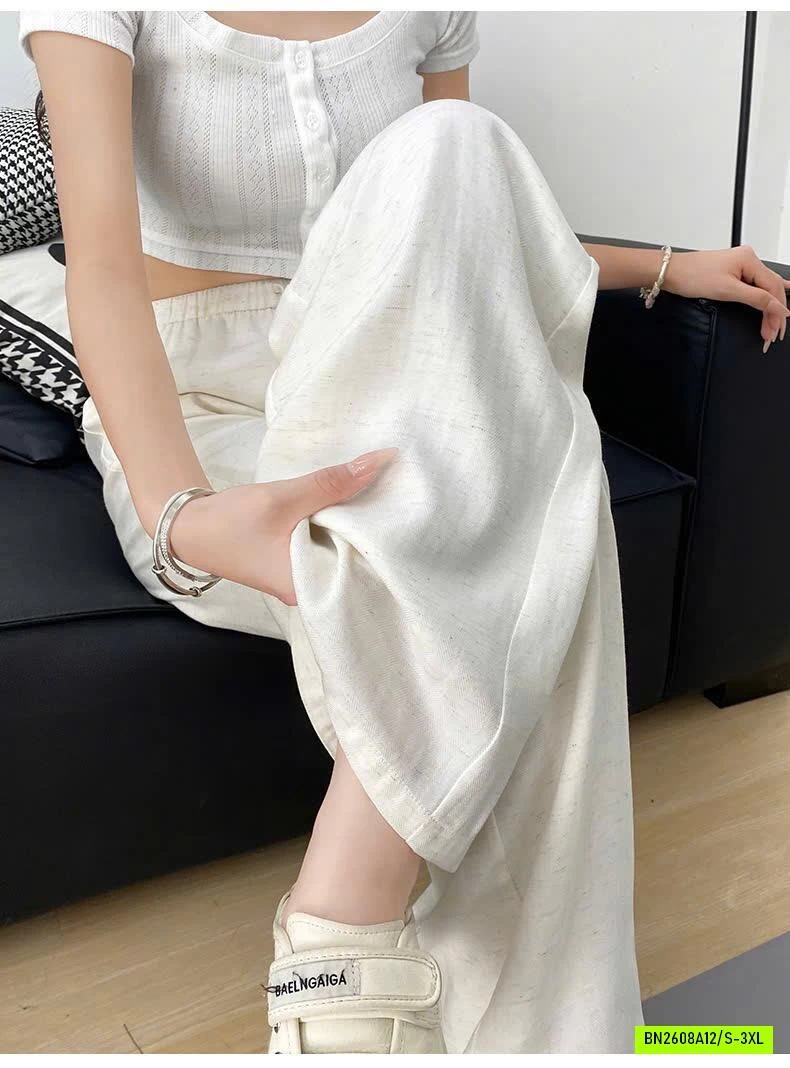 QUẦN ỐNG RỘNG CẠP CHUN RÚT DÂY NỮ