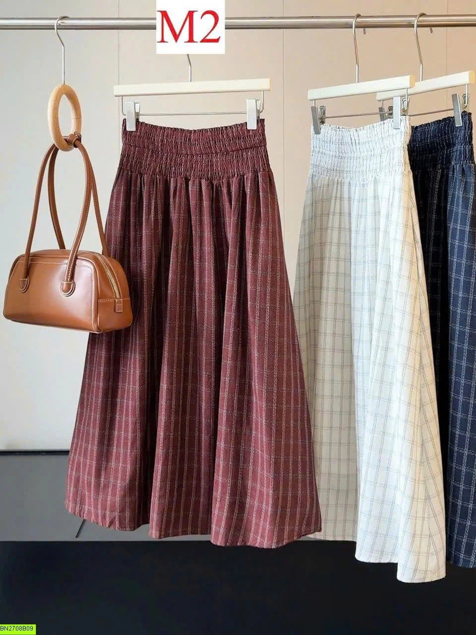 CHÂN VÁY KẺ CARO ANNA VINTAGE