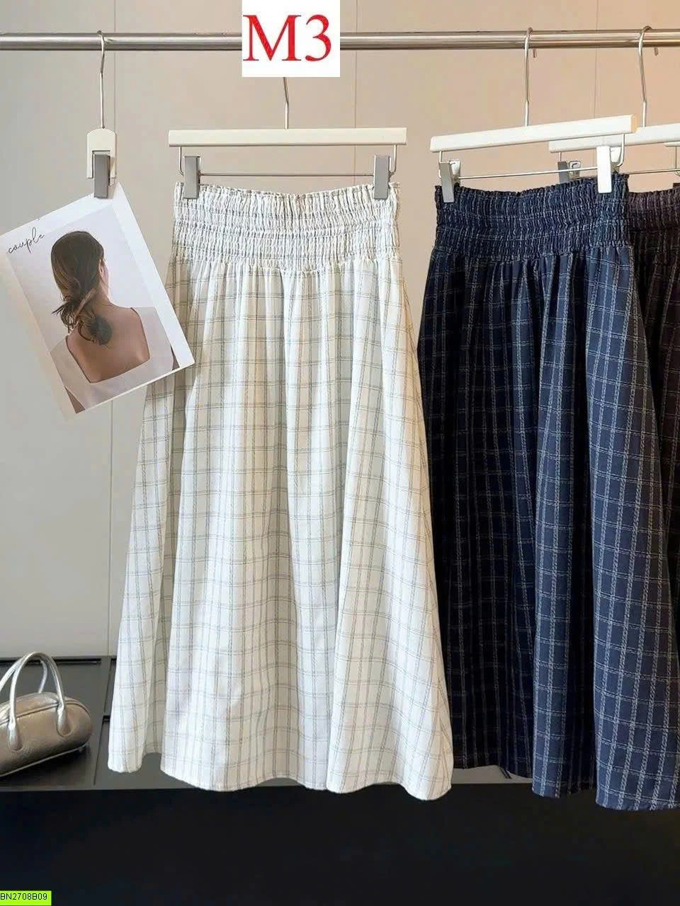 CHÂN VÁY KẺ CARO ANNA VINTAGE