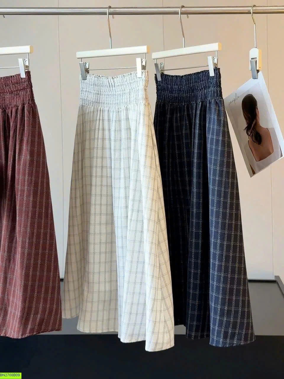 CHÂN VÁY KẺ CARO ANNA VINTAGE