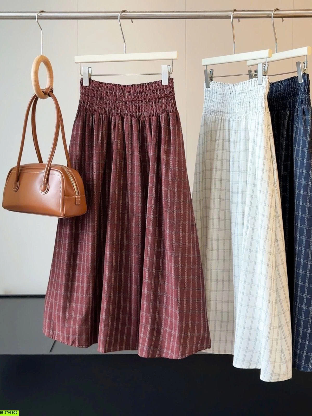 CHÂN VÁY KẺ CARO ANNA VINTAGE