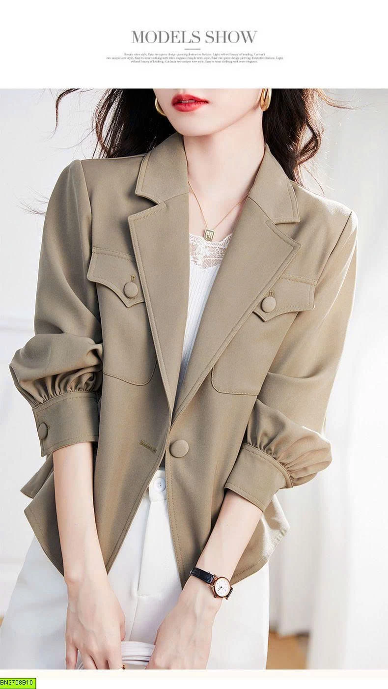 ÁO KHOÁC BLAZER LỬNG NỮ TAY PHỒNG