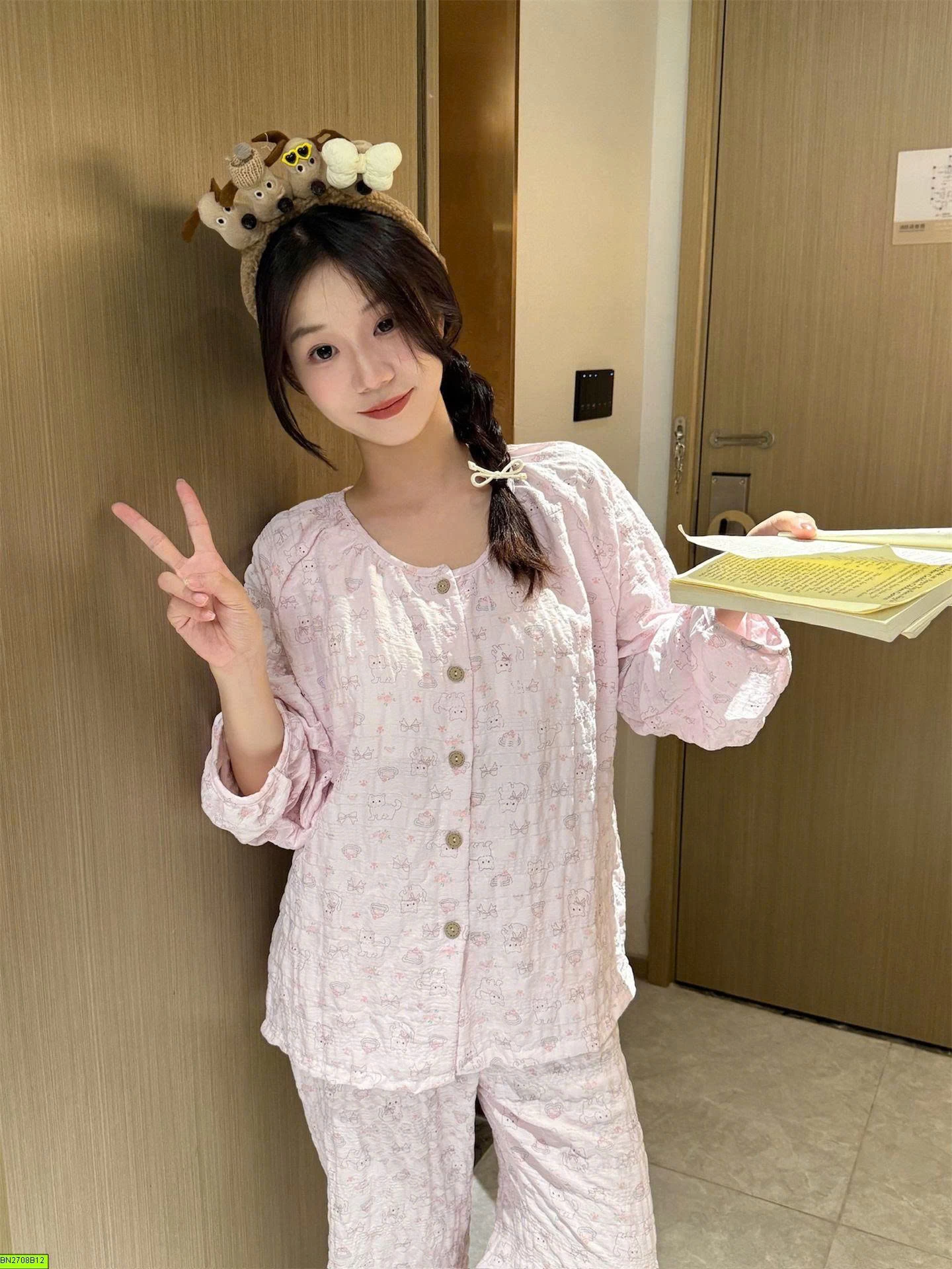 BỘ PIJAMA HỌA TIẾT DỄ THƯƠNG