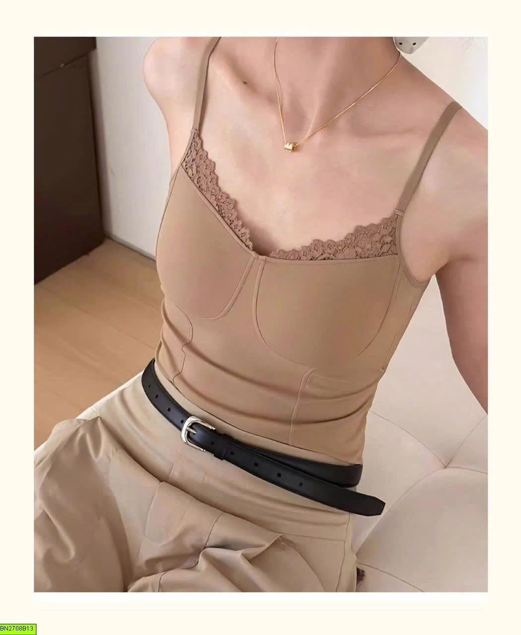 ÁO 2 DÂY PHỐI REN NỮ