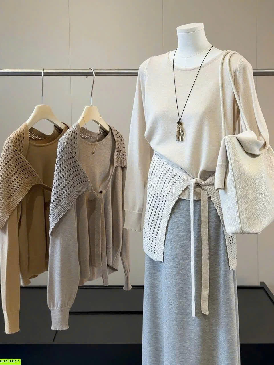 ÁO CARDIGAN DỆT KIM LEN LỖ ANNA