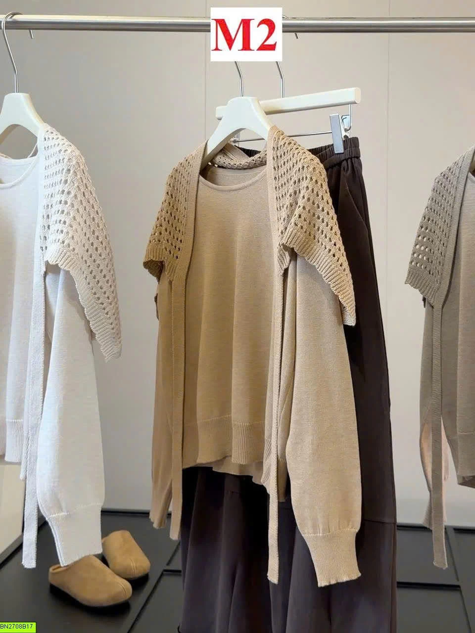 ÁO CARDIGAN DỆT KIM LEN LỖ ANNA