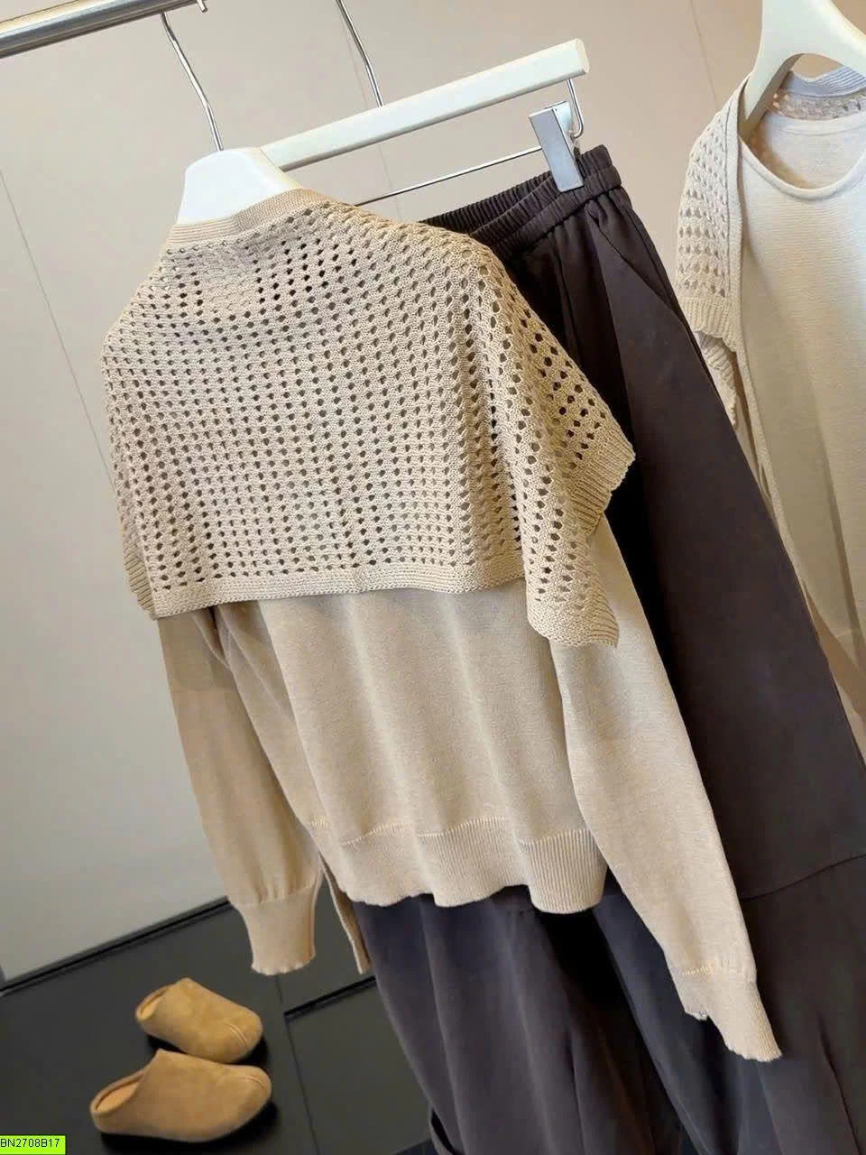 ÁO CARDIGAN DỆT KIM LEN LỖ ANNA