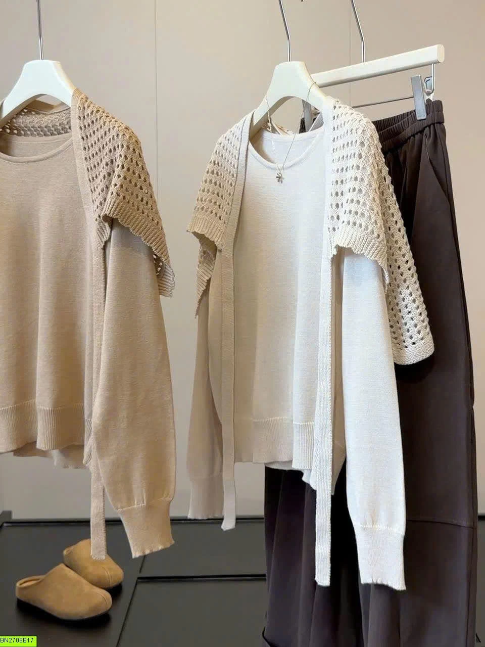ÁO CARDIGAN DỆT KIM LEN LỖ ANNA