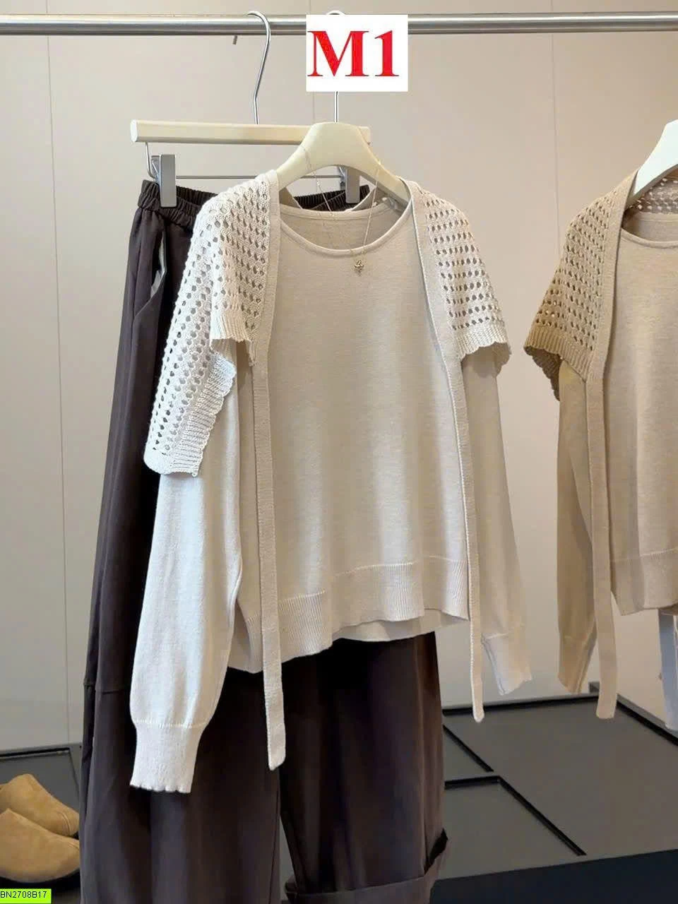 ÁO CARDIGAN DỆT KIM LEN LỖ ANNA