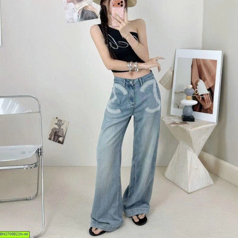 QUẦN JEAN ỐNG RỘNG CÁ TÍNH