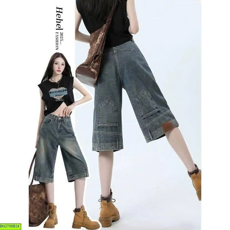 QUẦN JEANS LỬNG ỐNG RỘNG CÁ TÍNH
