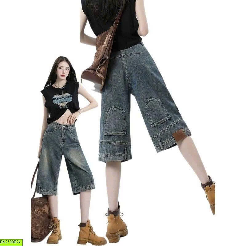 QUẦN JEANS LỬNG ỐNG RỘNG CÁ TÍNH