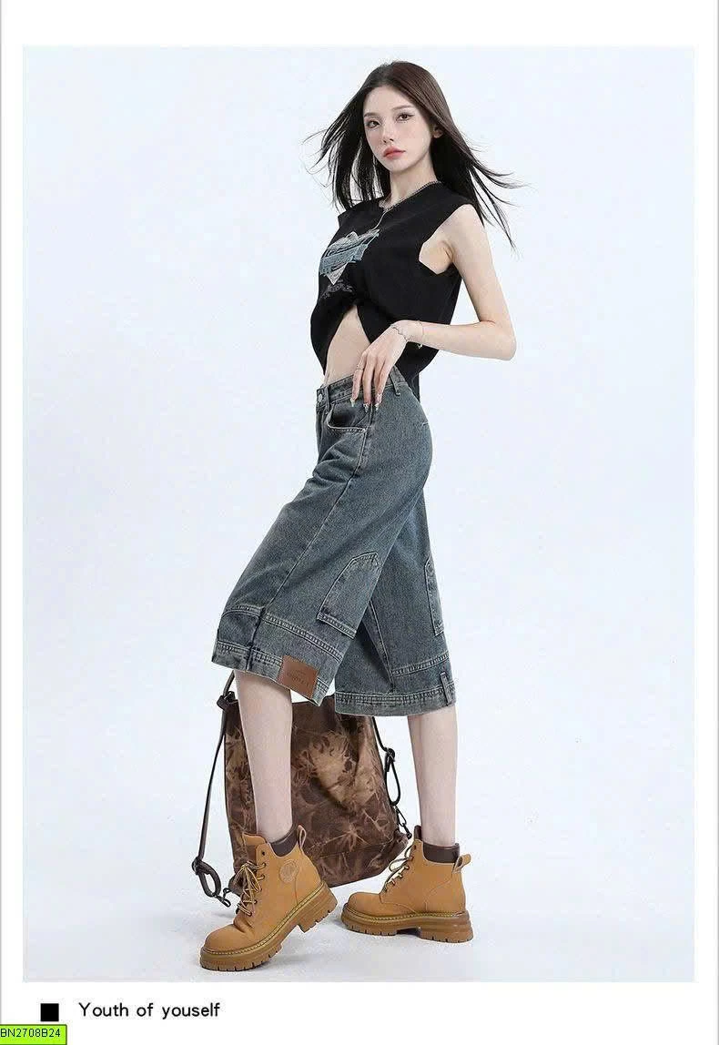 QUẦN JEANS LỬNG ỐNG RỘNG CÁ TÍNH