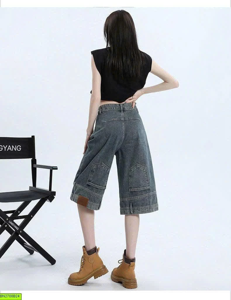 QUẦN JEANS LỬNG ỐNG RỘNG CÁ TÍNH