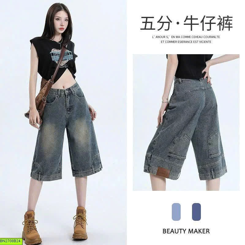 QUẦN JEANS LỬNG ỐNG RỘNG CÁ TÍNH