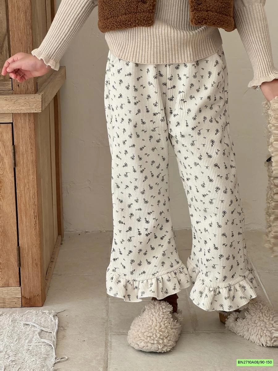 QUẦN NHUNG LOE HOA NHÍ LÓT NHUNG