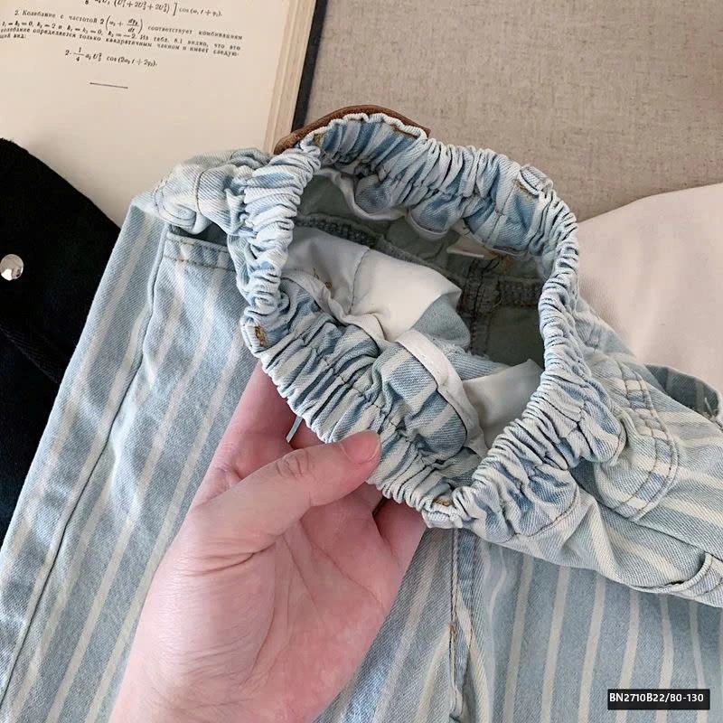 QUẦN JEAN XANH SỌC BẠC MÀU