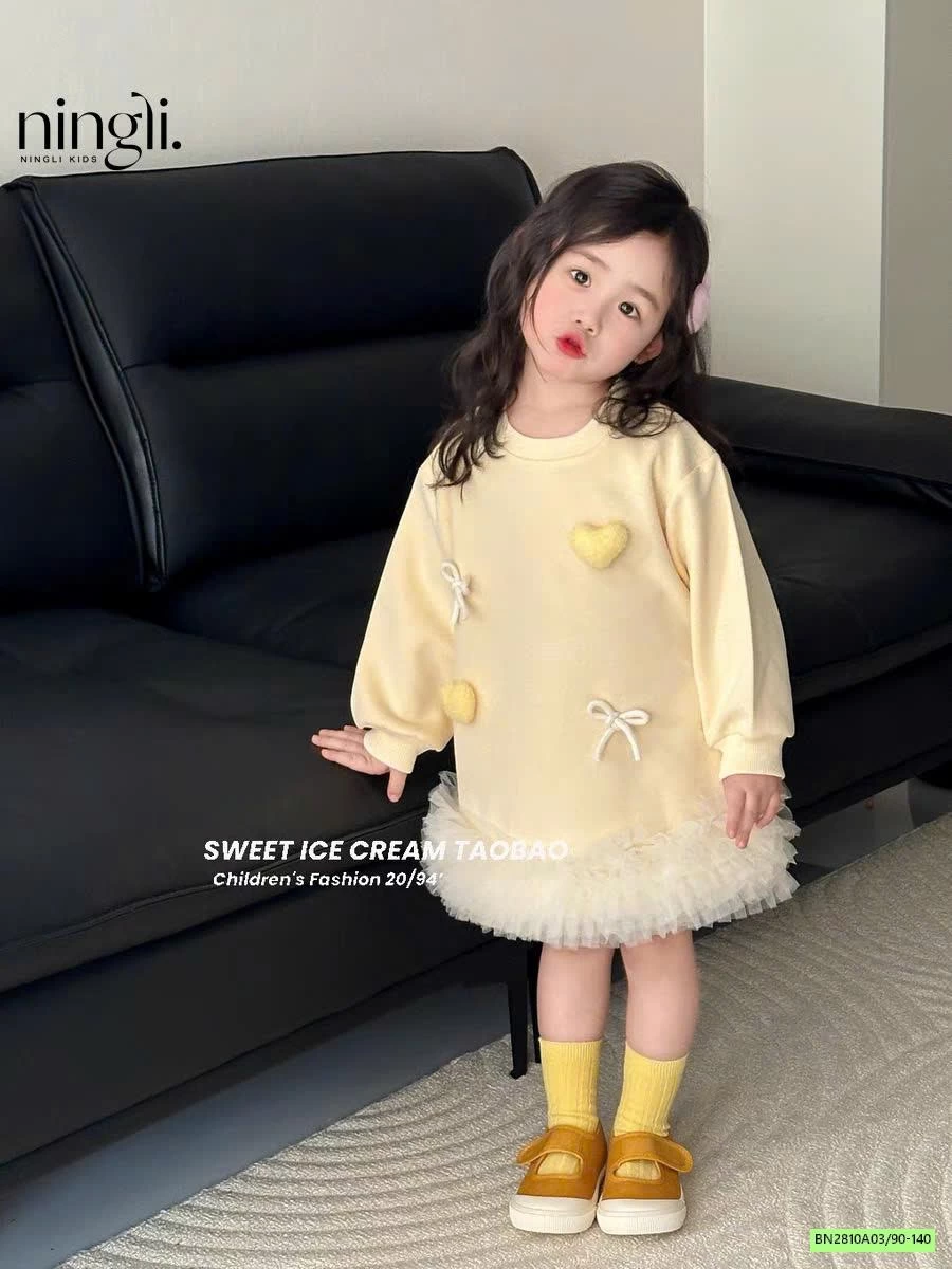 ĐẦM NỈ VÀNG PHỐI VIỀN REN