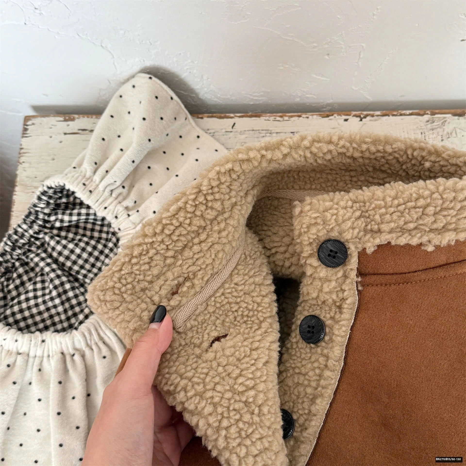 ÁO DA LỘN LÓT LÔNG CỪU AD.BABY