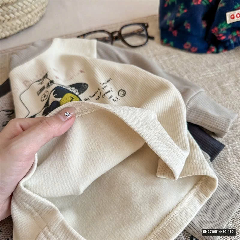 ÁO THUN GÂN LÓT NHUNG  AD.BABY