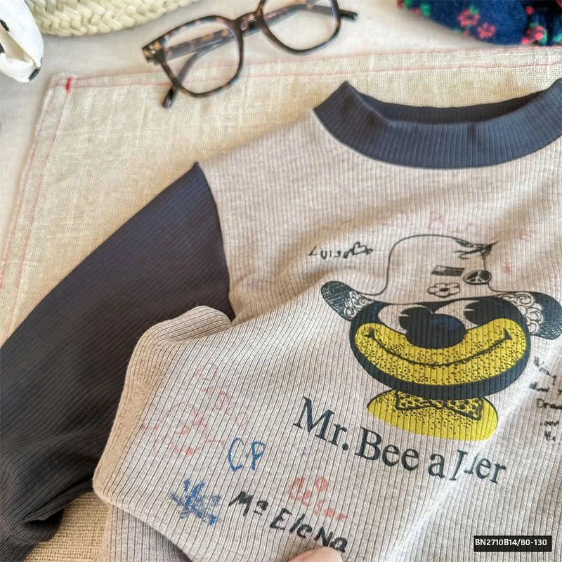 ÁO THUN GÂN LÓT NHUNG  AD.BABY