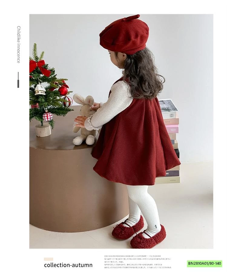 SÉT ĐẦM BÍ ĐỎ LÓT NHUNG CHERRYOCO