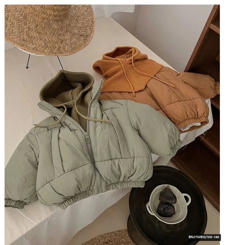 ÁO PHAO PHAO KÈM MŨ LEN CHO BÉ