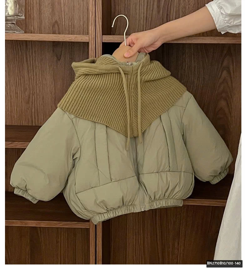 ÁO PHAO PHAO KÈM MŨ LEN CHO BÉ