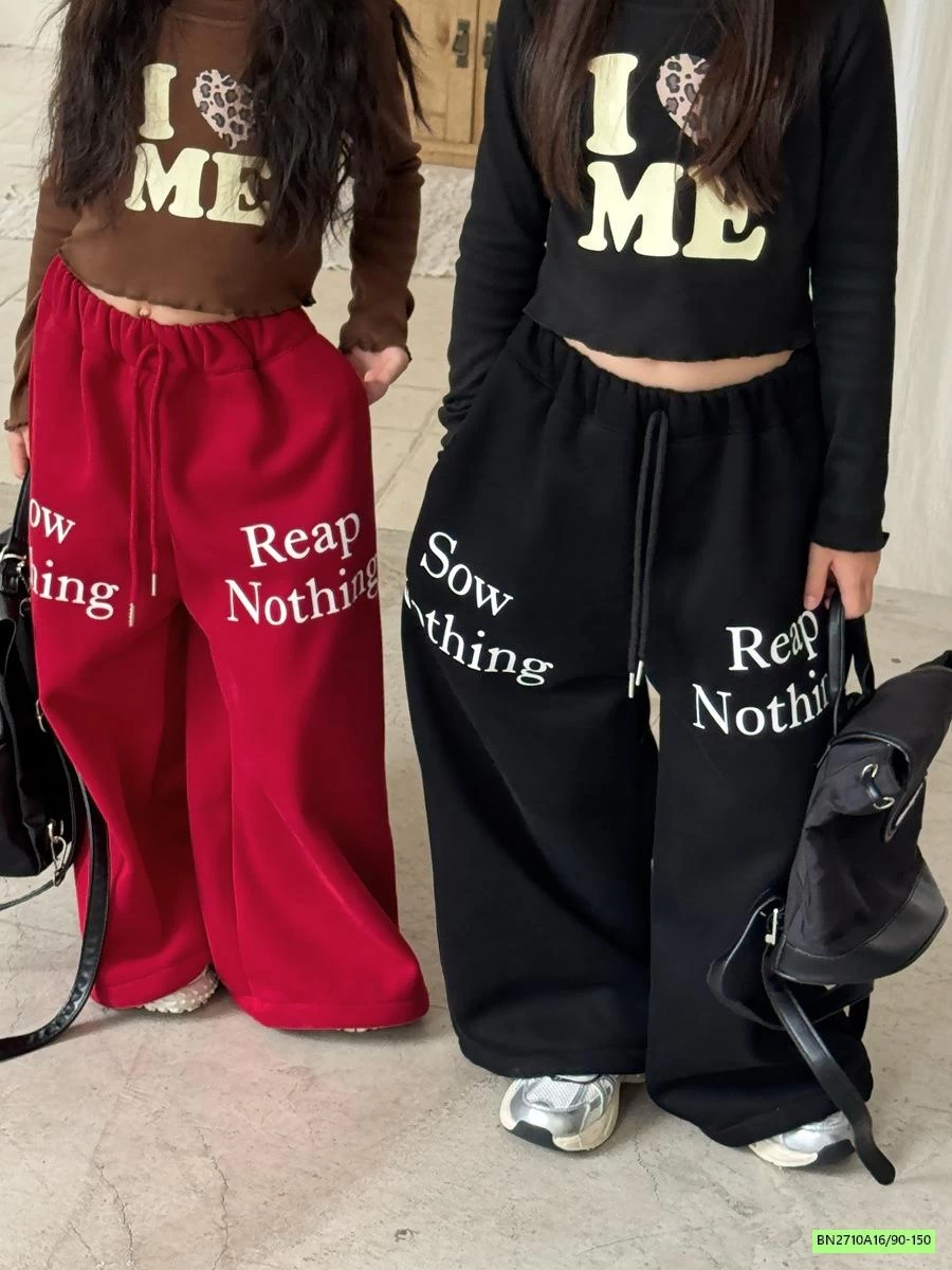 JOGGER NỈ LÓT LÔNG IN CHỮ