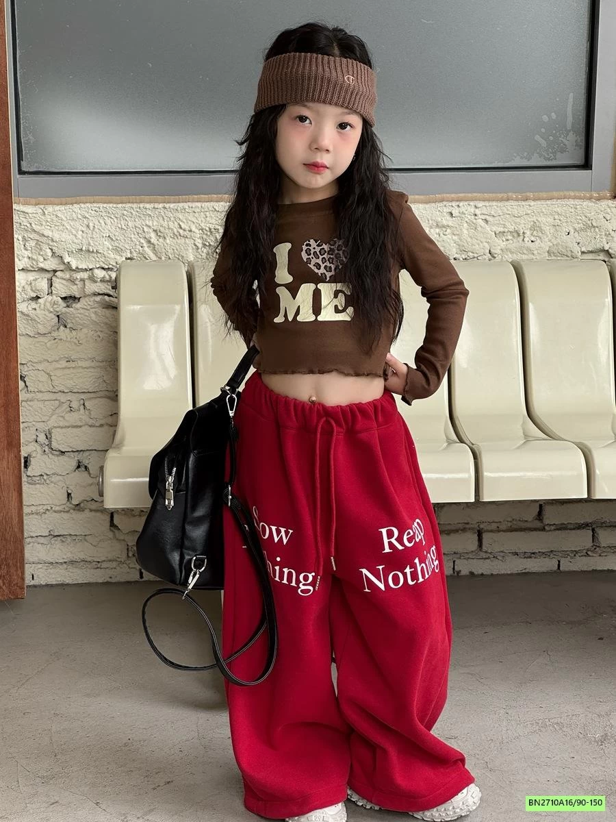 JOGGER NỈ LÓT LÔNG IN CHỮ