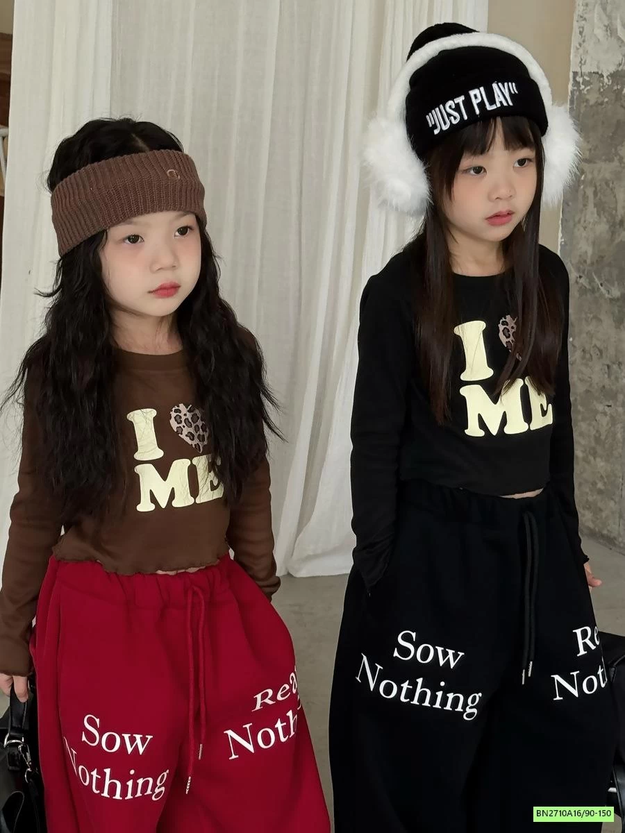 JOGGER NỈ LÓT LÔNG IN CHỮ