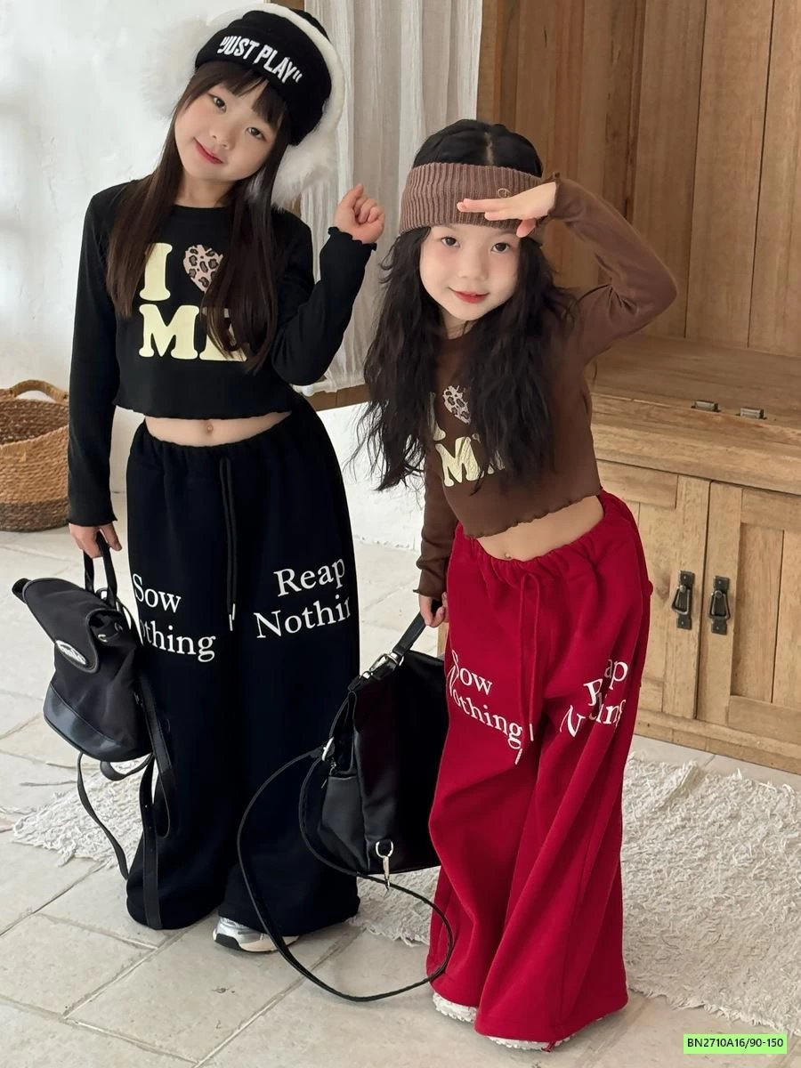 JOGGER NỈ LÓT LÔNG IN CHỮ